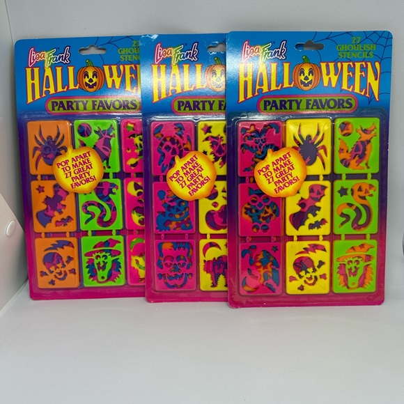 (1) Vintage Lisa Frank 27 Party Favors Ghoulish Stencils - Picture 4 of 4